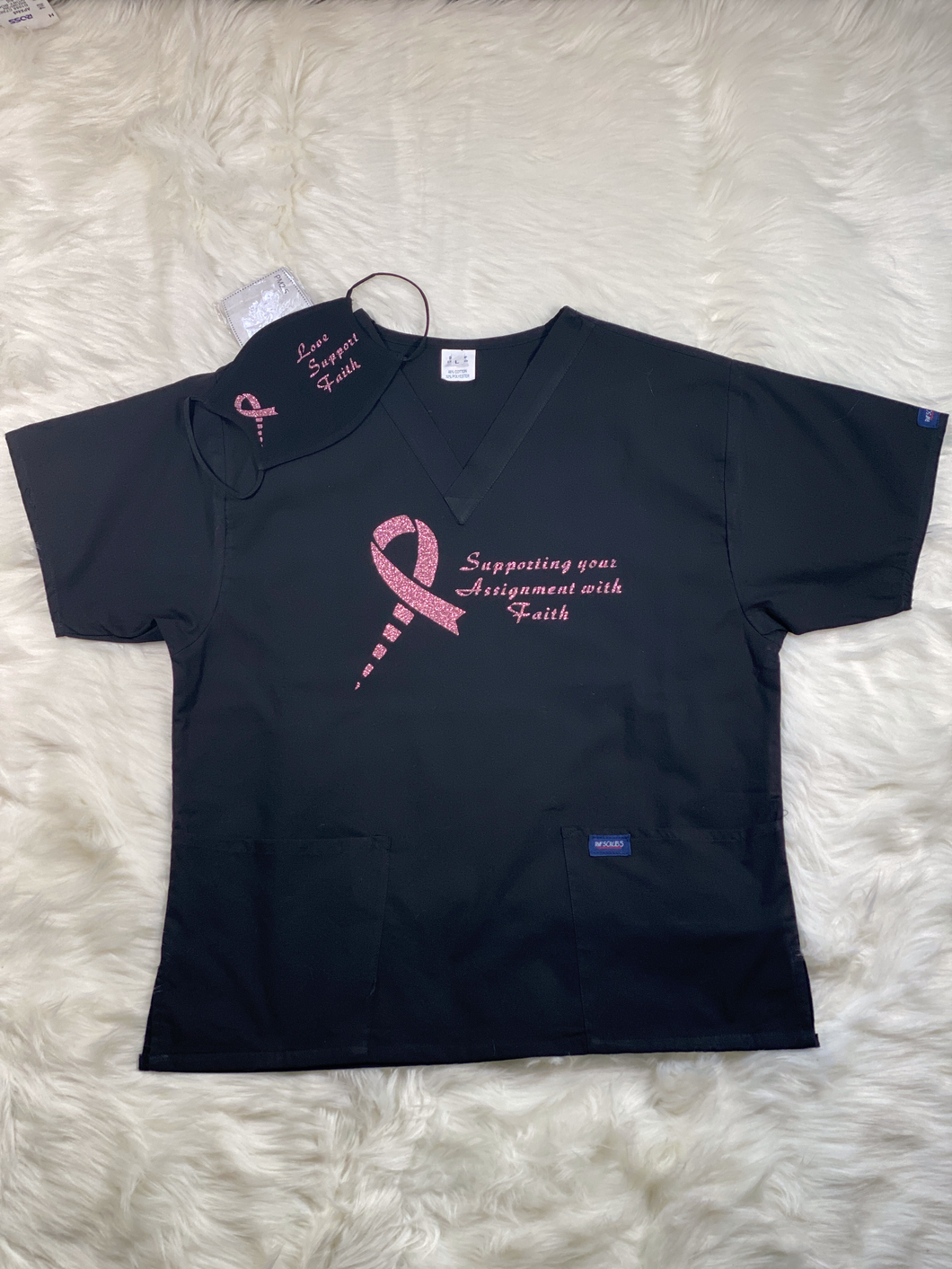 Breast Cancer Awareness Month Scrub Shirt PROMO ITEM